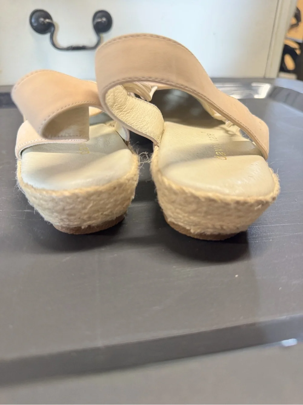 David Tate Leather Women’s Espadrille Slingback Flats Size 10